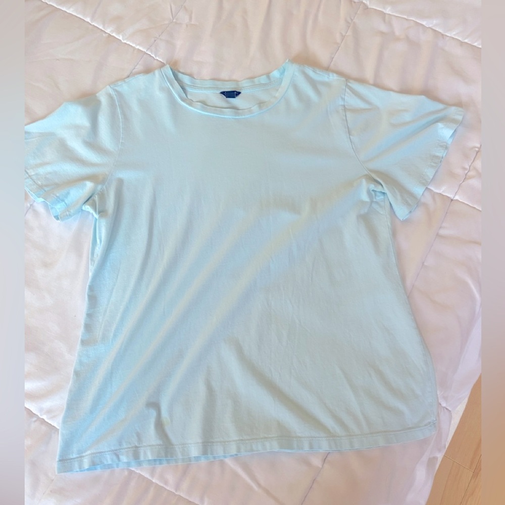 Ann Taylor womens short sleeve tshirt in blue
